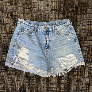 american eagle denim mom shorts